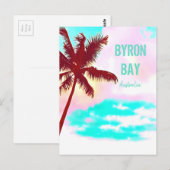 Carte Postale Byron bay Hippie ville palmier Australie (Devant / Derrière)