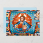 carte postale byzantine jesus (Devant / Derrière)