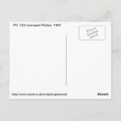 Carte Postale C 123 Liverpool Police 1907 (Dos)