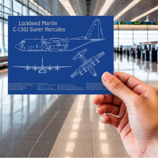 Carte Postale C-130 Hercules - Plan directeur de l'avion AD