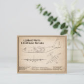 Carte Postale C-130 Hercules - Plan directeur de l'avion SD (Debout devant)
