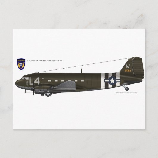 Carte Postale C-47 Skytrain USAAF (Devant)