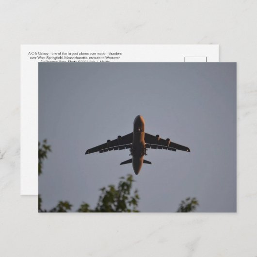 Carte postale C-5 Galaxy (Devant / Derrière)