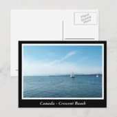 Carte Postale C.-B., Canada, plage Crescent (Devant / Derrière)