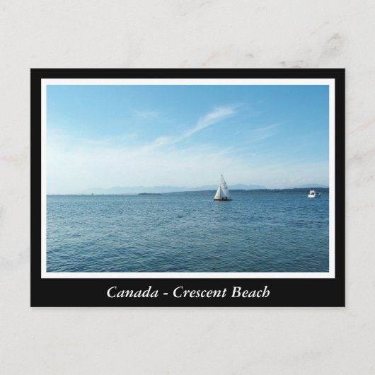 Carte Postale C.-B., Canada, plage Crescent (Devant)