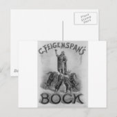 Carte Postale C. Bière Bock de Feigenspan 1887 (Devant / Derrière)