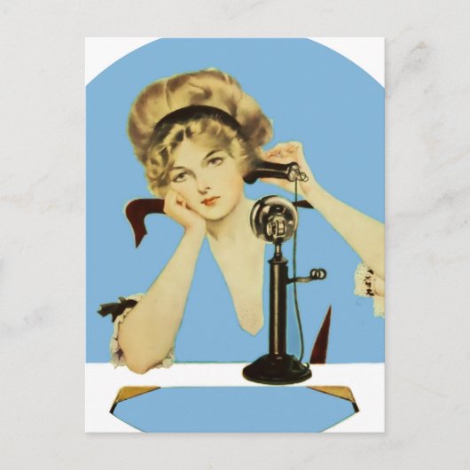 Carte Postale C Coles Phillips "Fadeaway Girl" "Long Distance" (Devant)
