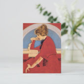 Carte Postale C Coles Phillips « Une bonne lecture » Fadeaway Gi (Debout devant)