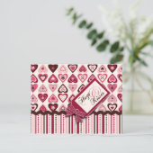 Carte postale C de confection de coeurs (Debout devant)