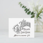 Carte Postale C.E. Allen Plant & Seed Guide 1894 Postcard (Debout devant)