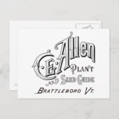 Carte Postale C.E. Allen Plant & Seed Guide 1894 Postcard (Devant / Derrière)