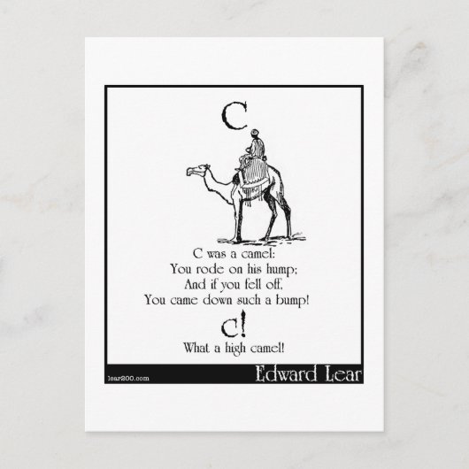 Carte Postale C était un chameau (Devant)
