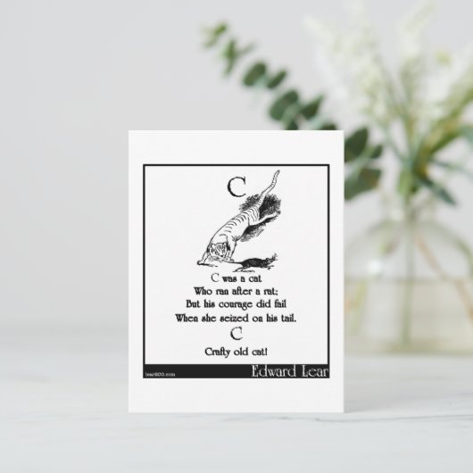 Carte Postale C était un chat (Debout devant)