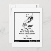 Carte Postale C était un chat (Devant / Derrière)