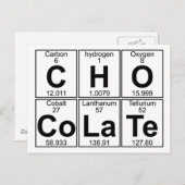 Carte Postale C-H-O-Co-La-Te (chocolat) - Complet (Devant / Derrière)