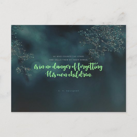 Carte Postale C. H. Spurgeon - Celui qui compte les étoiles (Devant)