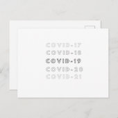 Carte Postale c o v i d (Devant / Derrière)