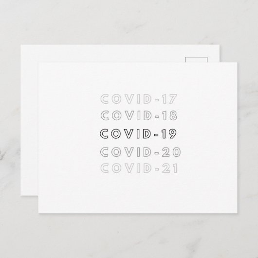 Carte Postale c o v i d (Devant / Derrière)