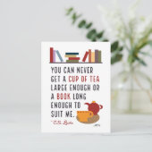 Carte Postale C.S. Lewis Tea and Books Literary Bookworm (Debout devant)