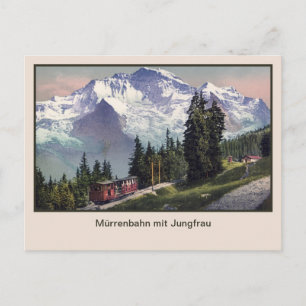 Carte Postale ca 1900 Jungfrau Mountain Muerren Railroad