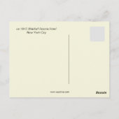 Carte Postale ca 1915 Waldorf Astoria Hotel (Dos)