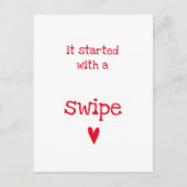 Carte Postale Ça a commencé par un Swipe - Citation d'amour drôl (Devant)