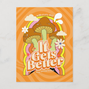 Carte Postale Ça devient mieux Sensations Super Good Vibes & R