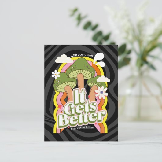 Carte Postale Ça devient mieux | Sensations Super Good Vibes & R (Debout devant)