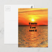 Carte Postale Ça Fonctionne Si Vous Le Travaillez (Devant / Derrière)