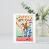 Carte Postale Ça Me Frappe, Cartoon Man Bowling (Debout devant)