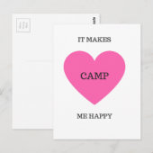 Carte Postale Ça Me Rend Heureux - Camp (Devant / Derrière)