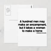 Carte Postale Ça prend une citation de femme (Devant / Derrière)