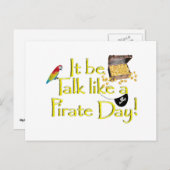 Carte Postale Ça Serait Un Jour De Pirate ! (Devant / Derrière)