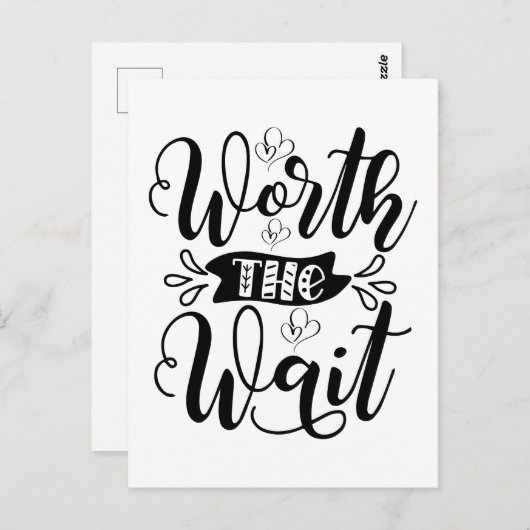 Carte Postale Ça vaut le costume d'attente, ça vaut l'attente (Devant / Derrière)