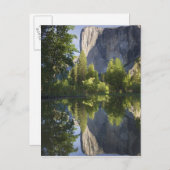 Carte Postale CA, Yosemite NP, El Capitan reflété dans Merced (Devant / Derrière)