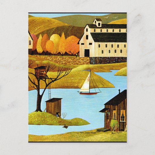 Carte Postale Cabane dans un arbre d'île (Devant)