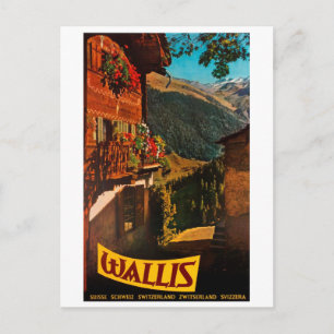 Carte Postale Cabane en rondins à Wallis, Suisse