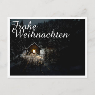 Carte Postale Cabane mystique dans la forêt profonde, Noël