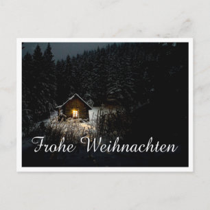 Carte Postale Cabane mystique dans la forêt profonde, Noël