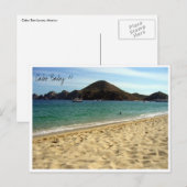 Carte Postale cabane plage bébé (Devant / Derrière)