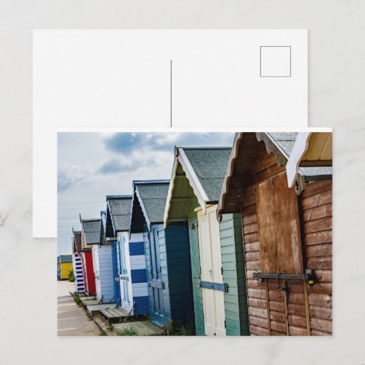 Carte Postale Cabanes de plage (Devant / Derrière)