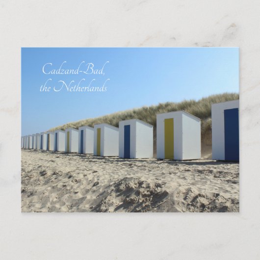 Carte Postale Cabanes de plage, Cadzand-Bad, Pays-Bas (Devant)