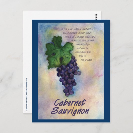 Carte postale Cabernet Sauvignon (Devant / Derrière)