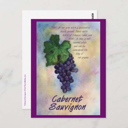 Carte postale Cabernet Sauvignon (Devant / Derrière)