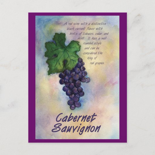 Carte postale Cabernet Sauvignon (Devant)