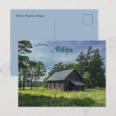 Carte Postale Cabine à Houghton Michigan (Devant / Derrière)