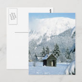 Carte Postale Cabine dans la neige (Devant / Derrière)