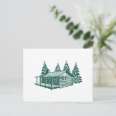 Carte Postale Cabine dans les Bois... (Debout devant)