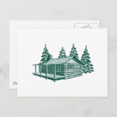Carte Postale Cabine dans les Bois... (Devant / Derrière)