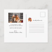 Carte Postale Cabine d'automne cosy | Faire-part de déplacement (Dos)